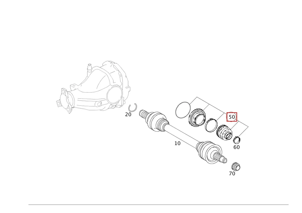 Ремкомплект пыльника для EQE, EQS Mercedes-Benz A2973500601