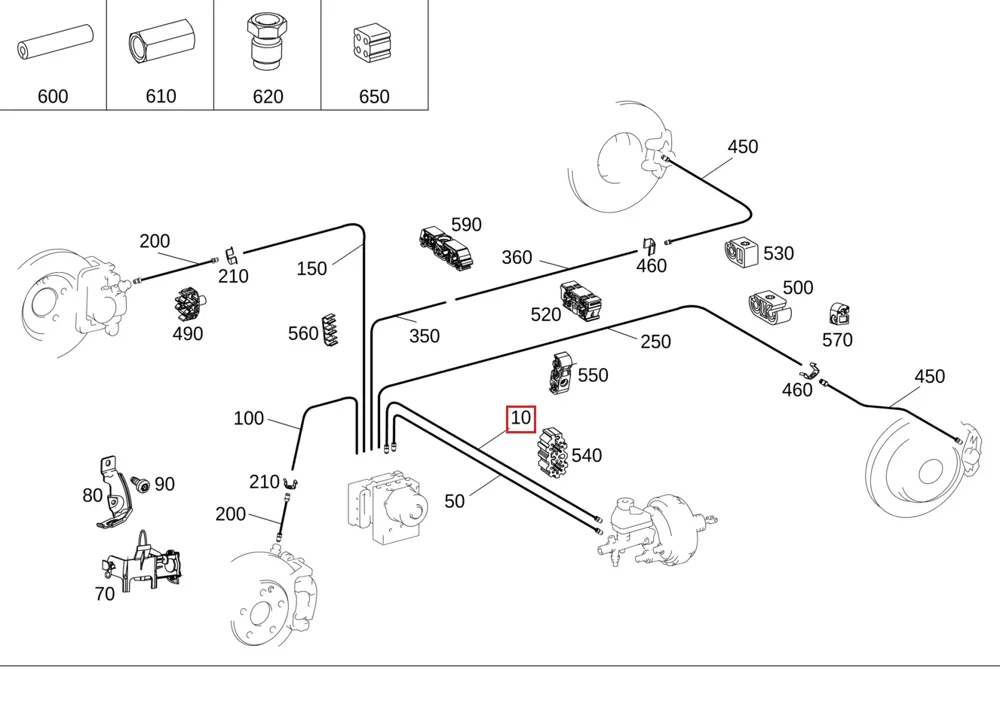 Тормозная трубка для EQE и EQS Mercedes-Benz A2974202500