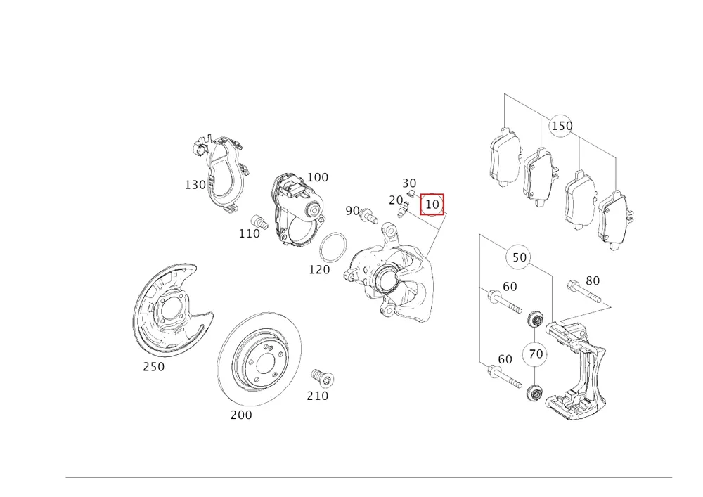 Корпус поршня для Mercedes-AMG EQS 53 4MATIC, EQS 580 4MATIC и EQE 500 4MATIC Mercedes-Benz A2974233400