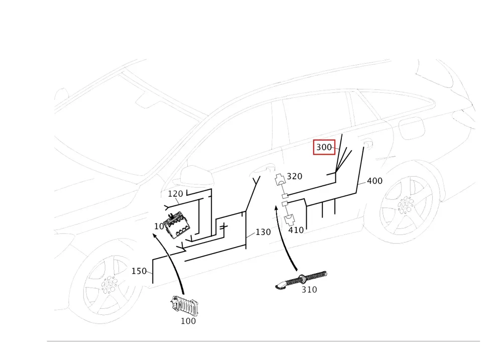 Жгут проводов для EQS 450, EQS 580 и Mercedes-AMG EQS 53 Mercedes-Benz A2975408024
