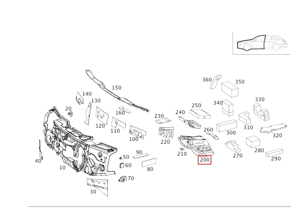 Шумоизоляция стойки B для Mercedes-AMG EQS 53 4MATIC и EQS 450 Mercedes-Benz A2976824500