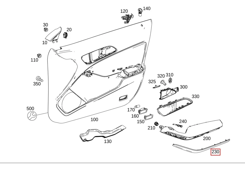 Накладка крышки для E, EQE, EQS Mercedes-Benz A29772755002A17