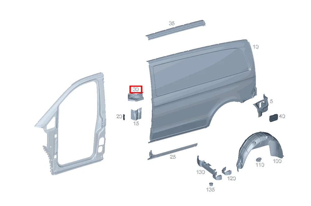 Ответная часть замка левая для G-класса 460 Mercedes-Benz A4476300022
