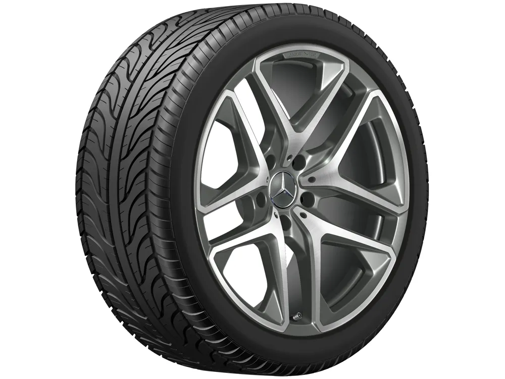 Колёсный диск AMG 5 двойных спиц 21" 10J x 21 ET33 серый титан Mercedes-Benz A46340119007X21