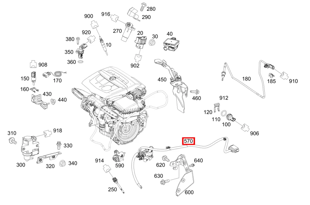 Нагревательный элемент доп. отопителя Mercedes-Benz A6071500054