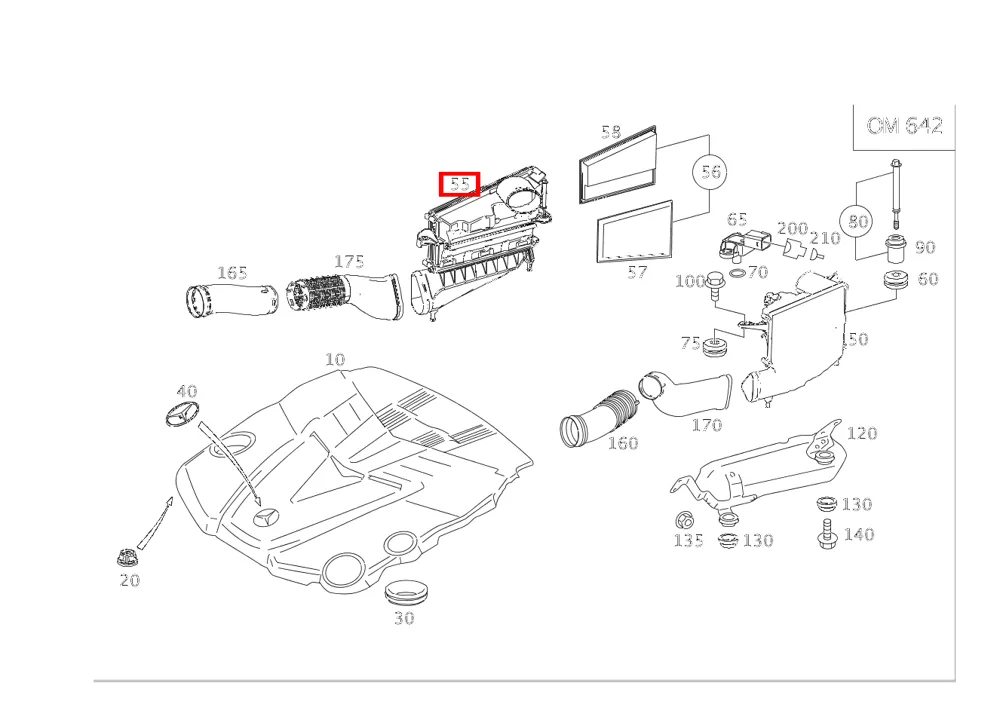 Фильтр демпфера правый Mercedes-Benz A6420904201
