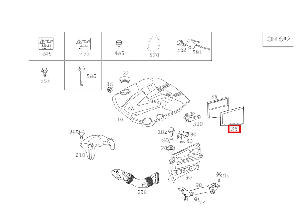 Элемент воздушного фильтра левый Mercedes-Benz A6420942104