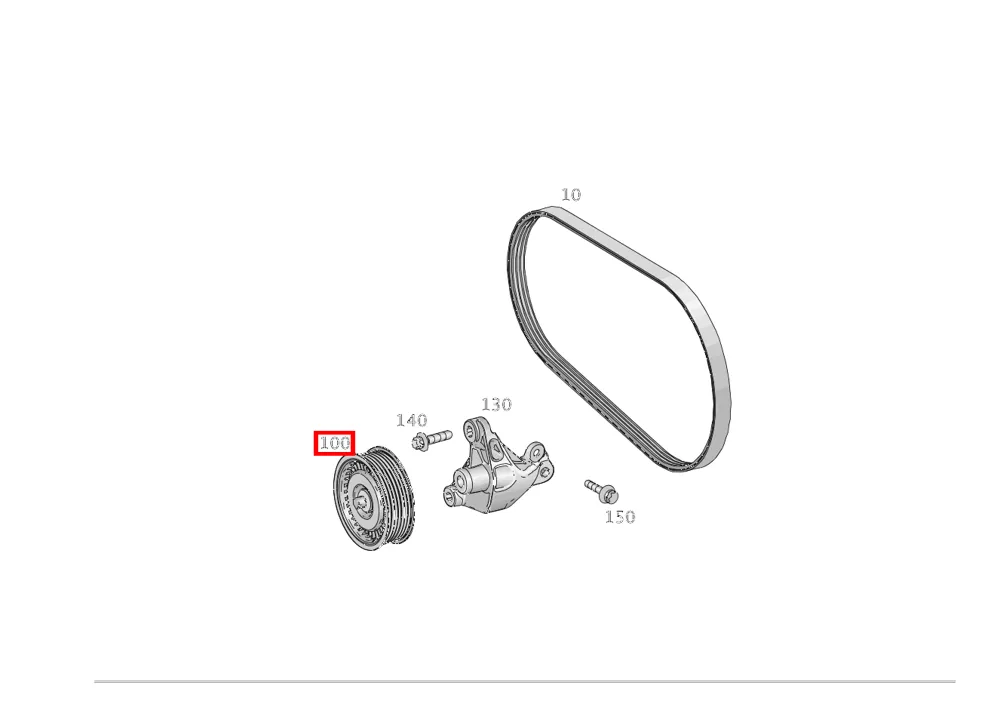 Обводной ролик перед компрессором Mercedes-Benz A6422002070