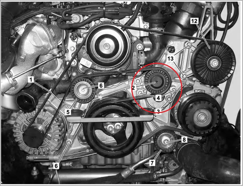 Натяжитель ремня Mercedes-Benz A6512001770